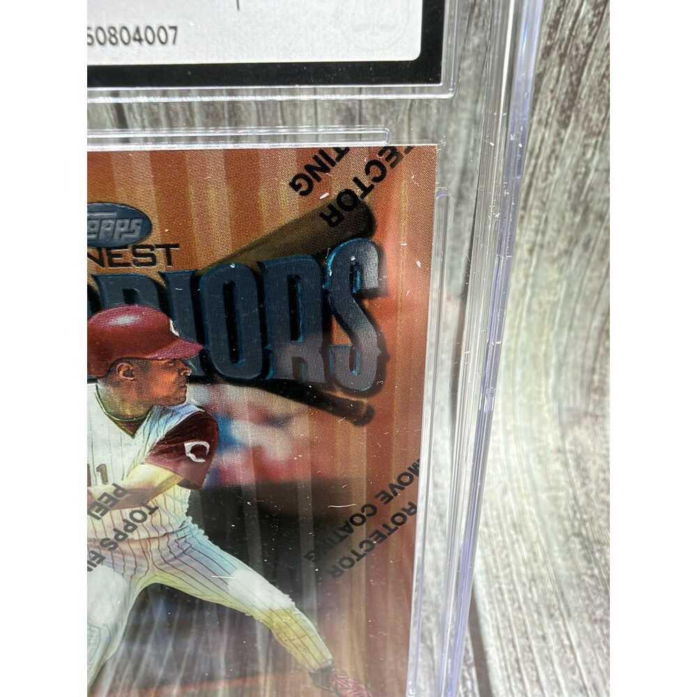 1997 Topps Finest - Common - Bronze Barry Larkin #66 Refractor - Picture 5 of 10